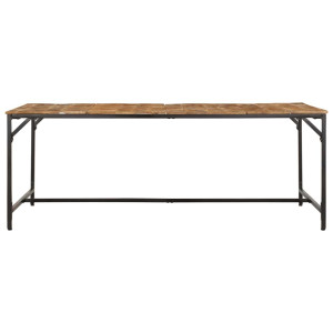 Mesa de comedor madera maciza de mango rugosa 200x100x75 cm H
