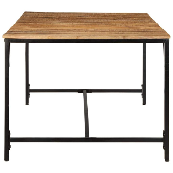 Mesa de jantar 200x100x75 cm madeira de mangueira maciça áspera M 3