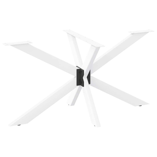 Pata de mesa de comedor forma araña blanca 120x68x(72-73) cm acero D