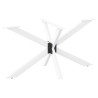 Pata de mesa de comedor forma araña blanca 120x68x(72-73) cm acero 1
