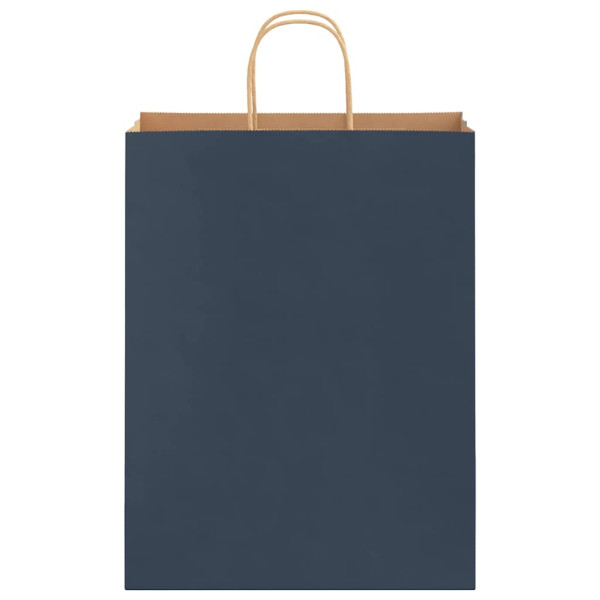 Bolsas de papel con asas 250 uds azul 32x12x42 cm M 5