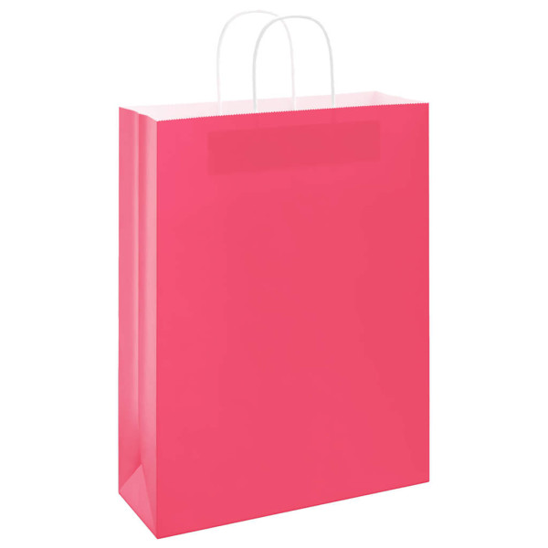 Bolsas de papel con asas 50 uds rosa 32x12x42 cm M 4