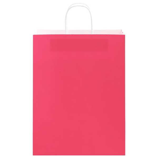 Bolsas de papel con asas 50 uds rosa 32x12x42 cm M 5