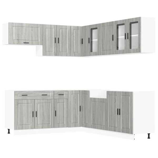 Mueble cocina Porto sonoma gris 11 pzas madera contrachapada M 2