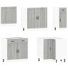 Mueble cocina Porto sonoma gris 11 pzas madera contrachapada 4