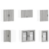 Mueble cocina Porto sonoma gris 11 pzas madera contrachapada 5