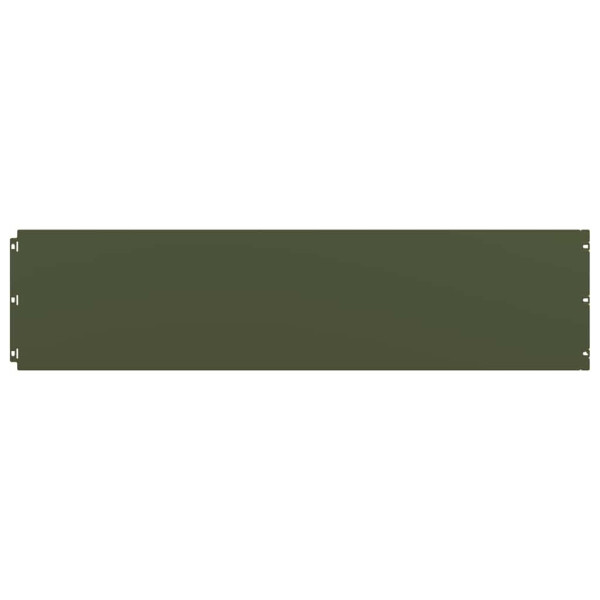Bordes césped 10 uds acero laminado frío verde oliva 25x103 cm M 3