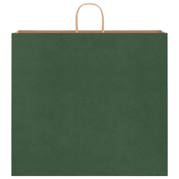 Bolsas de papel con asas 250 uds verde 54x15x49 cm M 5