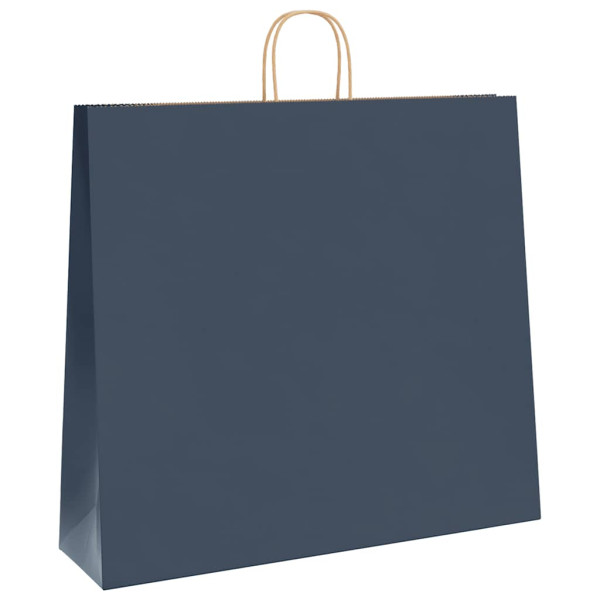 Bolsas de papel con asas 250 uds azul 54x15x49 cm M 3