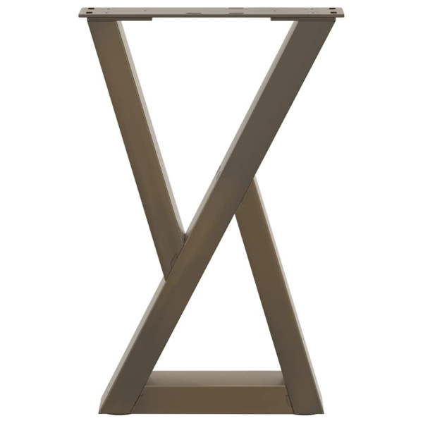 Pés para mesa de centro 2 peças aço natural 38x(42-43.3) cm aço M 5