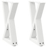 Pés para mesa de centro 2 peças. branco. 38x(42-43.3) cm. aço 2