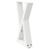 Pés para mesa de centro 2 peças. branco. 38x(42-43.3) cm. aço 4