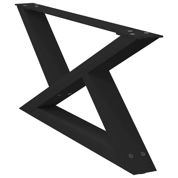 Pés para mesa de centro 2 peças. preto. 70x(30-31.3) cm. aço M 4