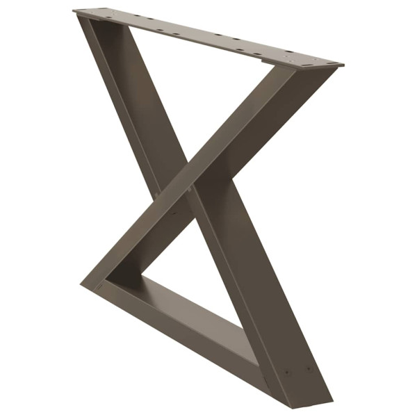 Pés para mesa de centro 2 peças aço natural 70x(42-43.3) cm aço M 4