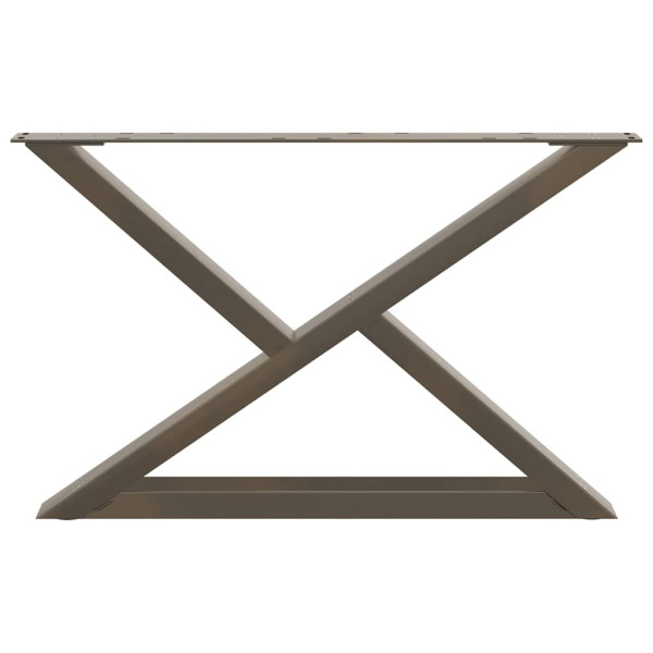 Pés para mesa de centro 2 peças aço natural 70x(42-43.3) cm aço M 5