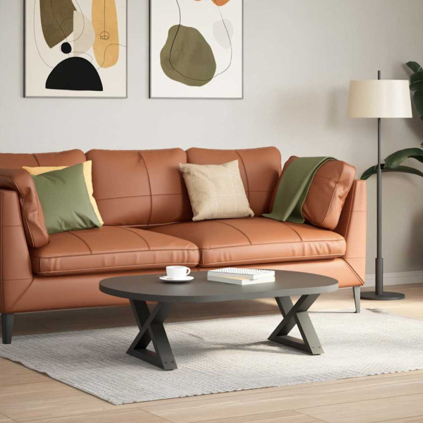 Pés para mesa de centro 2 peças antracite 60x(30-31.3) cm aço M 3