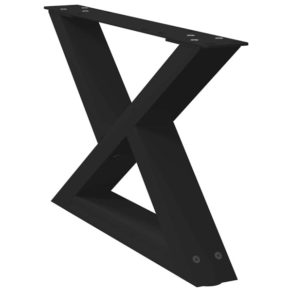 Patas para mesa de centro (2 unidades). color negro. 50 x (30-31.3) cm. acero M 4