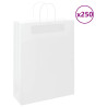 Sacos de papel 250 unid com alças branco 32x12x42 cm 1