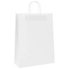 Bolsas de papel con asas 250 uds blanca 32x12x42 cm 4