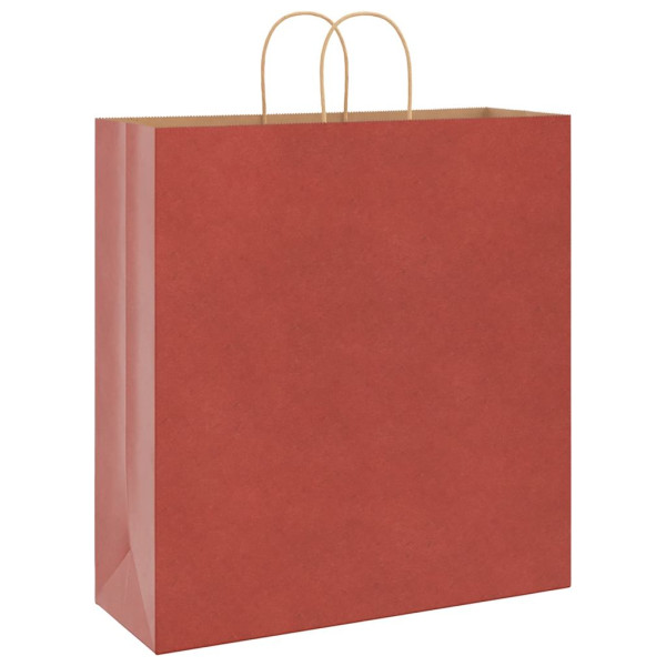 Bolsas de papel con asas 250 uds rojo 45x17x48 cm M 4