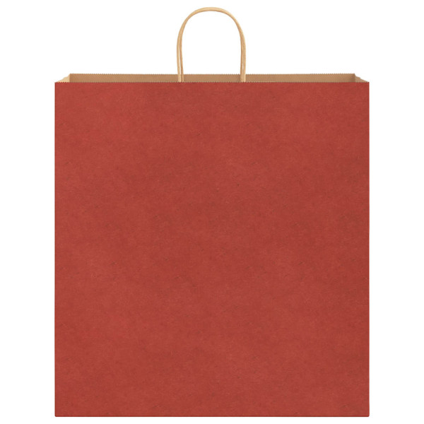 Sacos de papel 250 unid com alças vermelhas 45x17x48 cm M 5