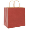 Bolsas de papel con asas 250 uds rojo 26x17x25 cm 4