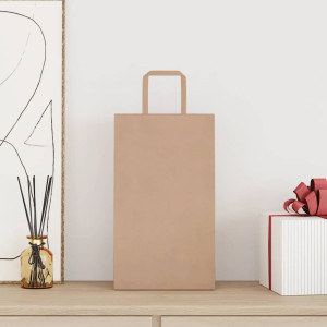Bolsas de papel con asas 50 uds marrón 21x11x36 cm H