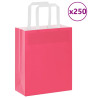 Bolsas de papel con asas 250 uds rosa 18x8x22 cm 1