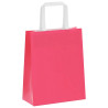 Bolsas de papel con asas 250 uds rosa 18x8x22 cm 4