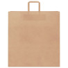 Sacos de papel 250 unid com alças castanho 45x17x48 cm 5
