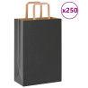 Bolsas de papel con asas 250 uds negra 21x11x31 cm 1