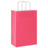 Bolsas de papel con asas 250 uds rosa 21x11x31 cm 3
