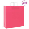 Bolsas de papel con asas 250 uds rosa 45x17x48 cm 1