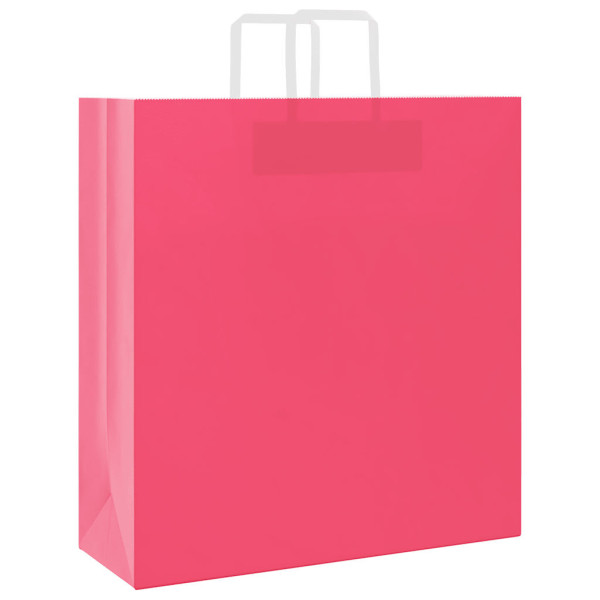 Bolsas de papel con asas 250 uds rosa 45x17x48 cm M 3