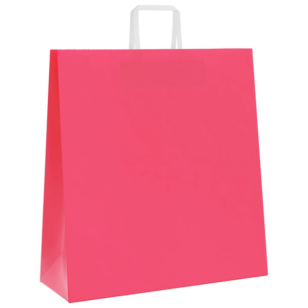 Bolsas de papel con asas 250 uds rosa 45x17x48 cm M 4