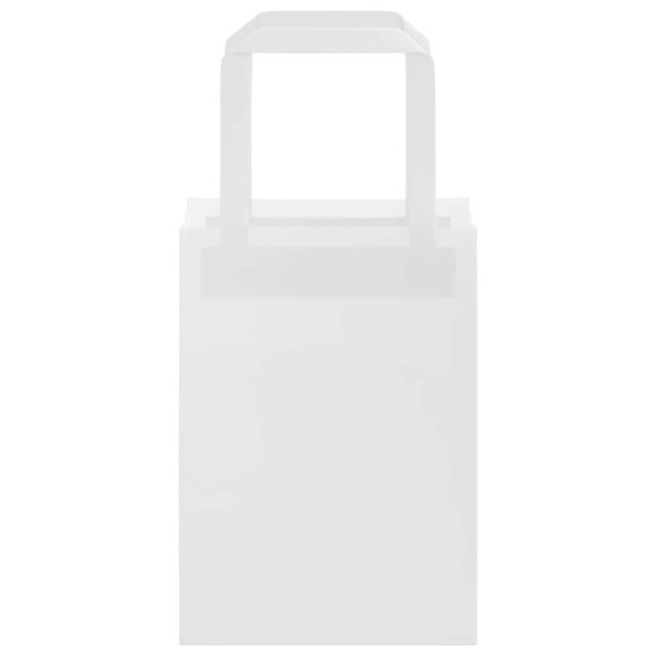 Bolsas de papel con asas 50 uds blanca 15x8x21 cm M 5