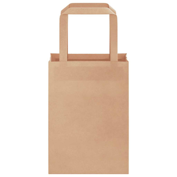 Bolsas de papel con asas 250 uds marrón 15x8x21 cm M 5