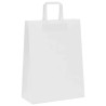 Sacos de papel 250 unid com alças branco 26x12x35 cm 4