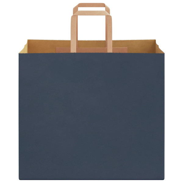 Bolsas de papel con asas 250 uds azul 32x22x28 cm M 5