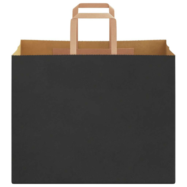 Bolsas de papel con asas 250 uds negra 32x22x24 cm M 5