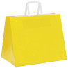 Sacos de papel 250 unid com alças amarelo 32x22x24 cm 5