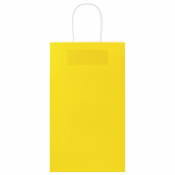 Bolsas de papel con asas 50 uds amarillas 21x11x36 cm M 5
