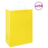 Sacos de papel 250 unid com alças amarelo 32x17x44 cm 1