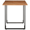Mesa de jantar 140x70x75 cm madeira maciça de acácia 3