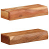 Estantes de pared 2 unidades 40x17x8 cm madera maciza acacia 1