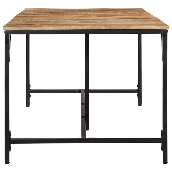 Mesa de jantar 220x90x75 cm madeira de mangueira maciça áspera M 3