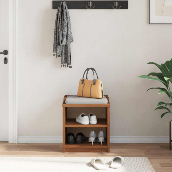 Banco de recibidor SANDNES madera maciza de pino 45x40x50 cm M 4