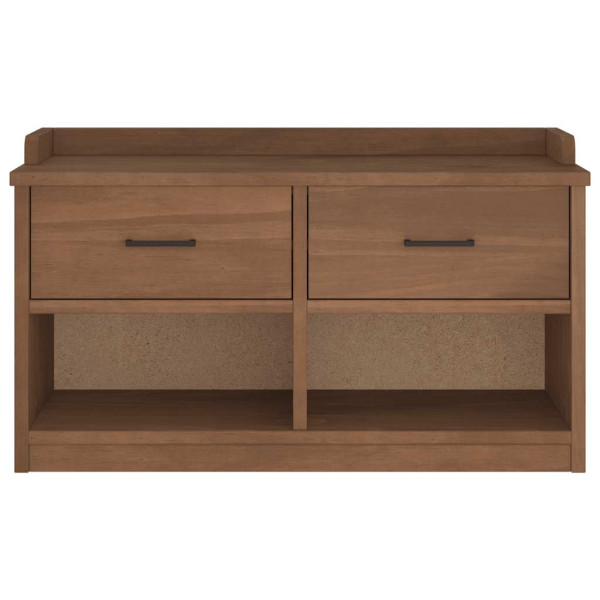 Banco de recibidor SANDNES madera maciza de pino 87x40x50 cm M 5