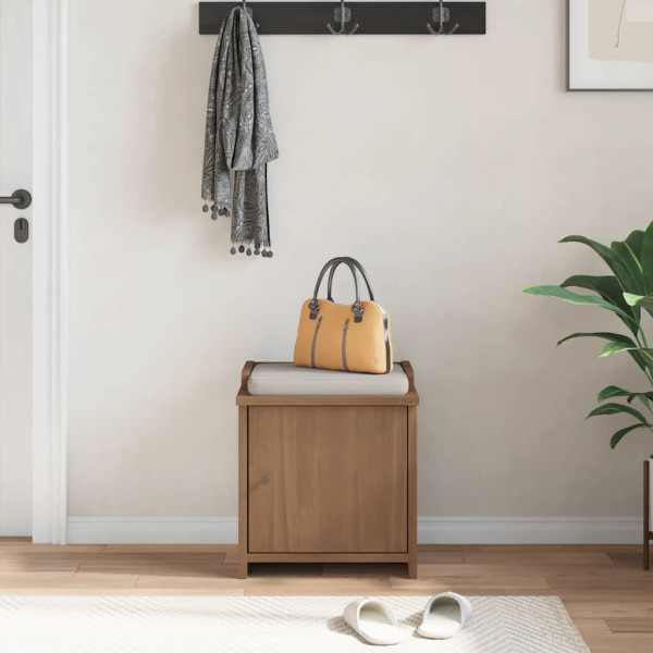 Banco de recibidor SANDNES madera maciza de pino 45x40x50 cm M 4