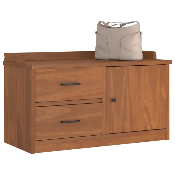 Banco de recibidor SANDNES madera maciza de pino 87x40x50 cm D